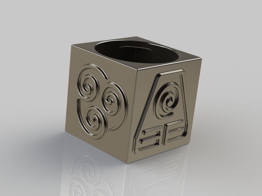 Four Elements Ring 3D print model_2