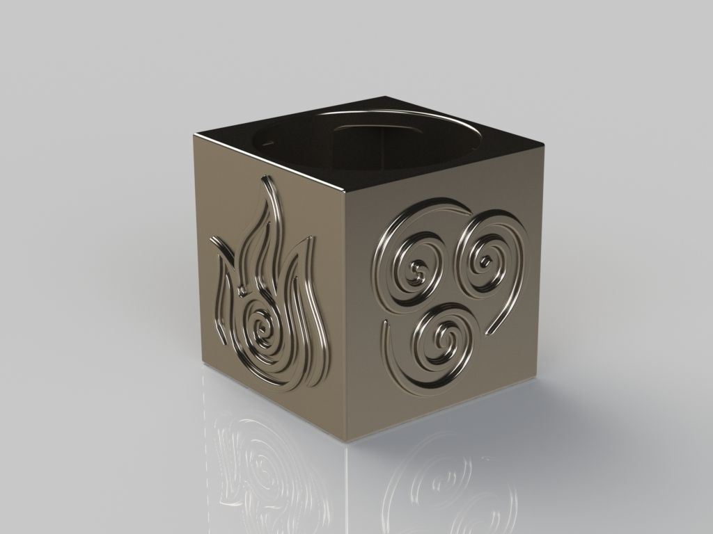 Four Elements Ring 3D print model_1