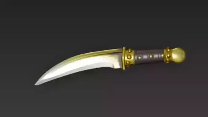 Regal Curved Dagger 3D Model
