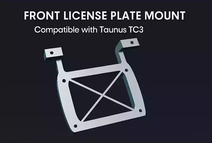 Front License Plate Mount - Compatible with Taunus TC3 