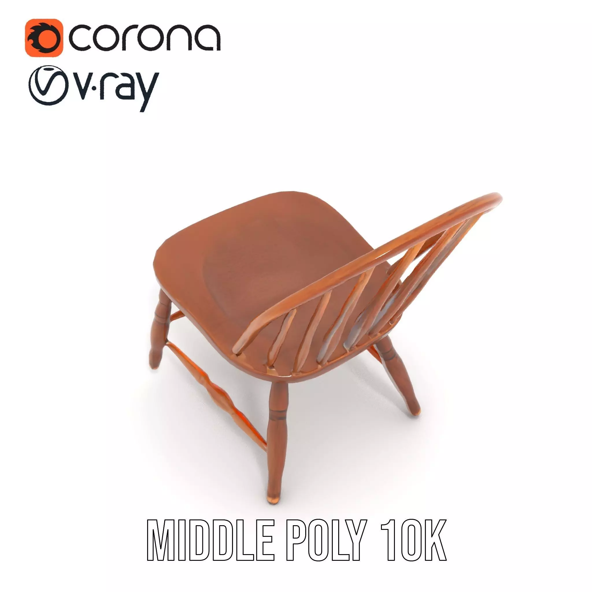 Classic Wooden Chair model pack Low-poly 3D model_6