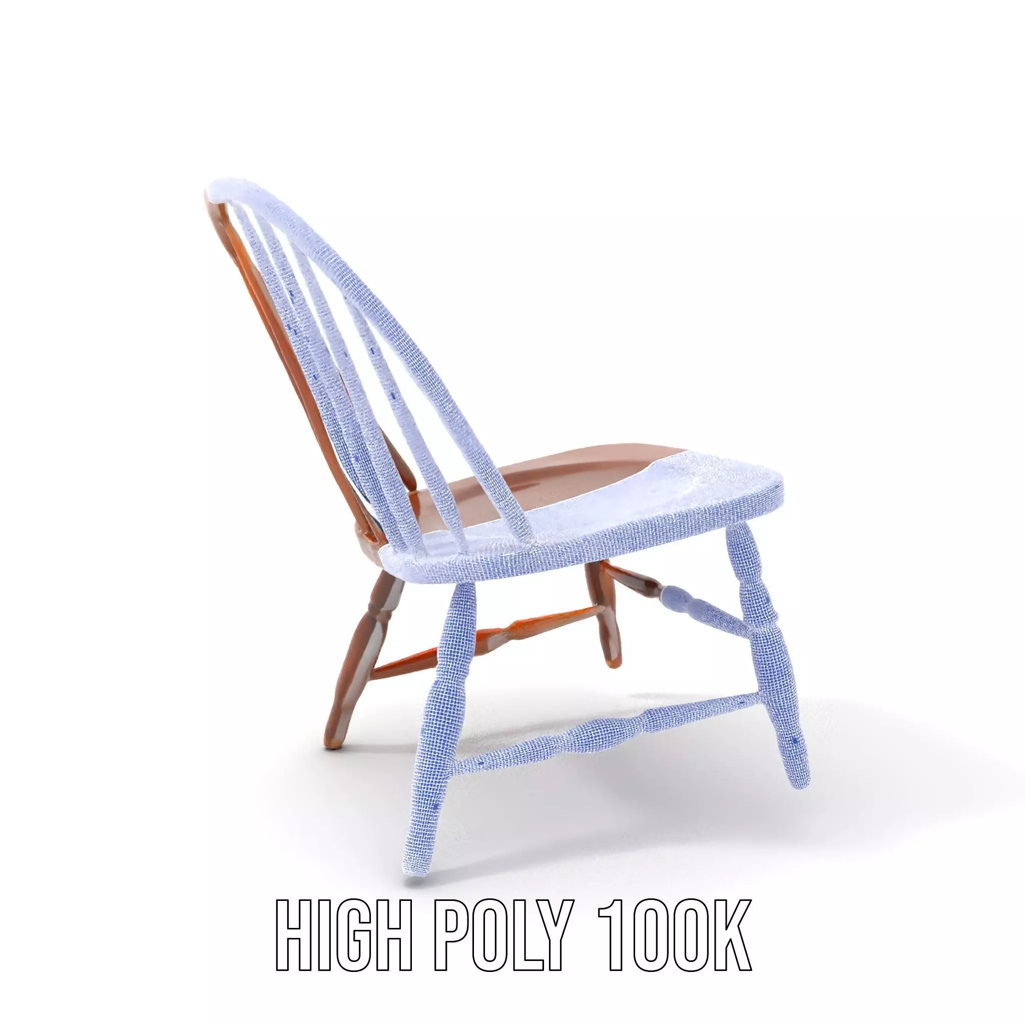 Classic Wooden Chair model pack Low-poly 3D model_4
