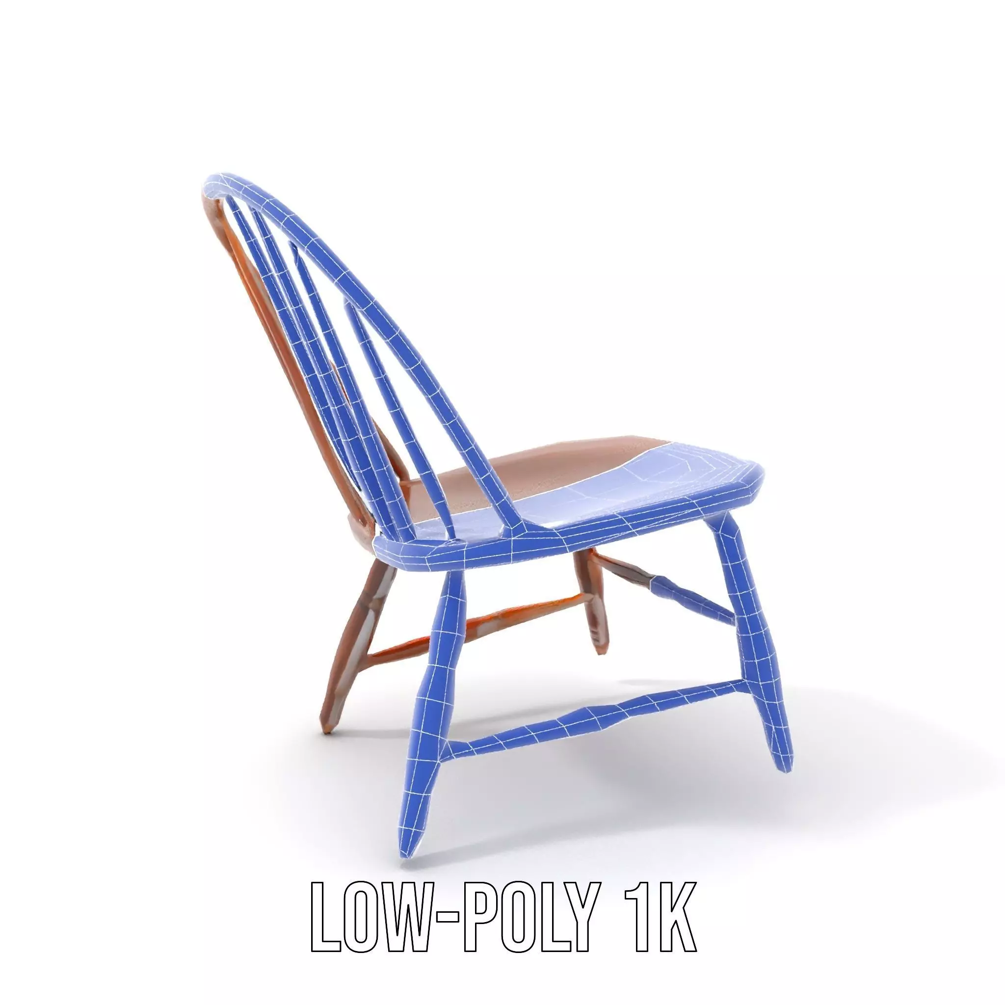 Classic Wooden Chair model pack Low-poly 3D model_19