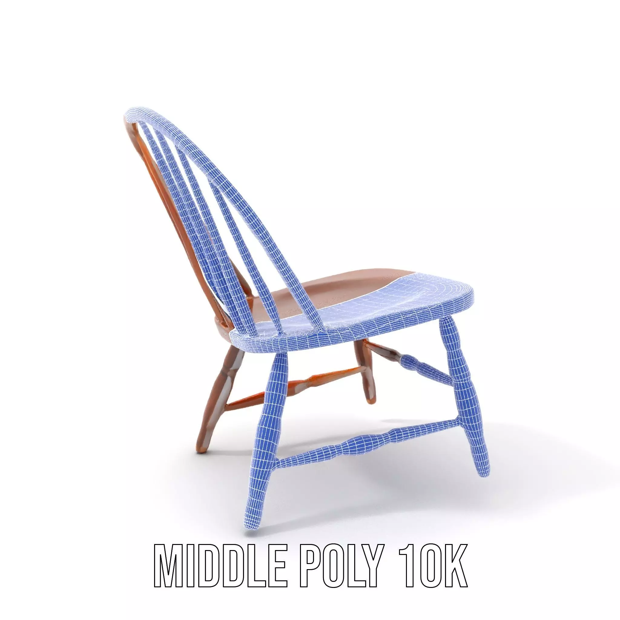 Classic Wooden Chair model pack Low-poly 3D model_15