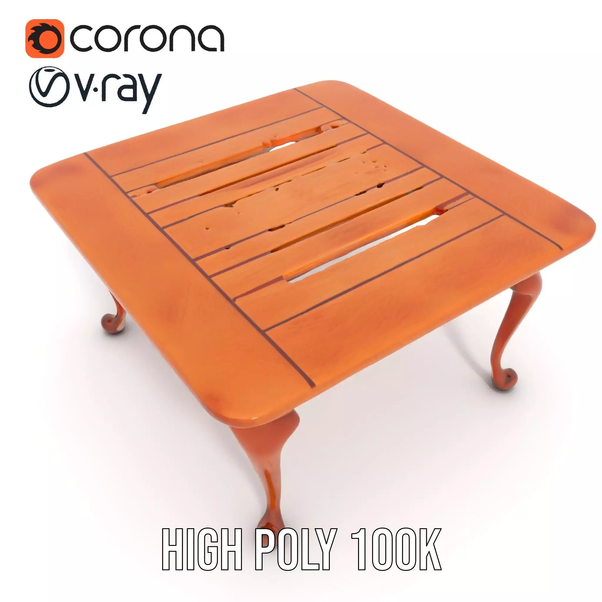 Elegant Cherrywood Table model pack Low-poly 3D model_28