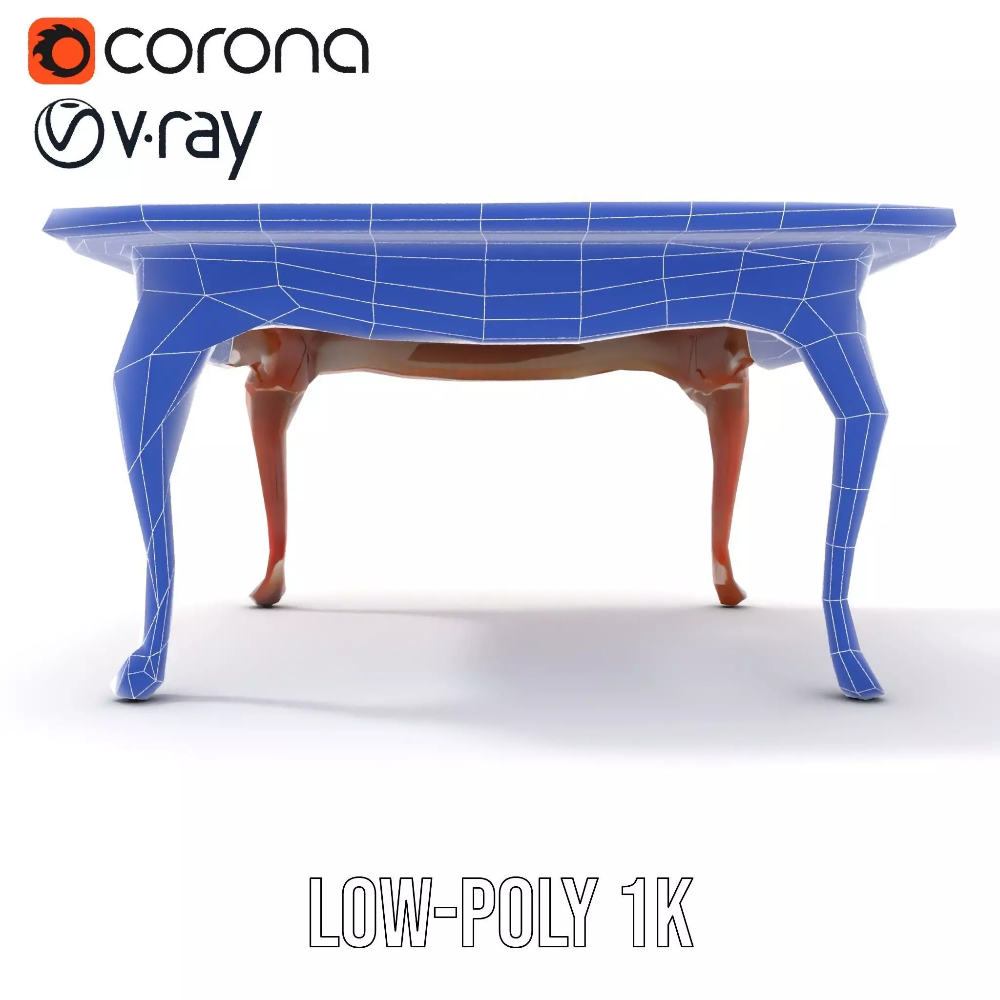 Elegant Cherrywood Table model pack Low-poly 3D model_24