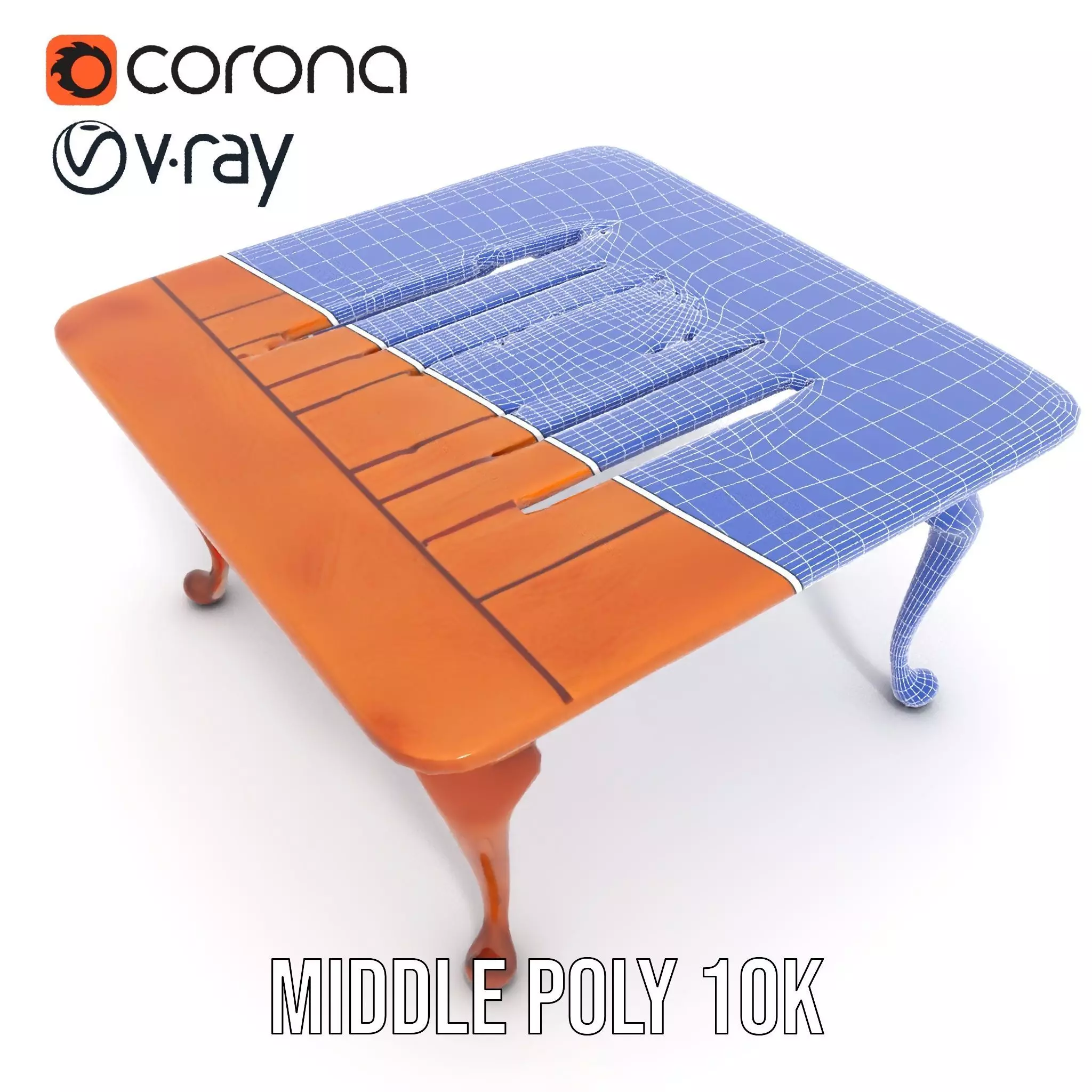 Elegant Cherrywood Table model pack Low-poly 3D model_20