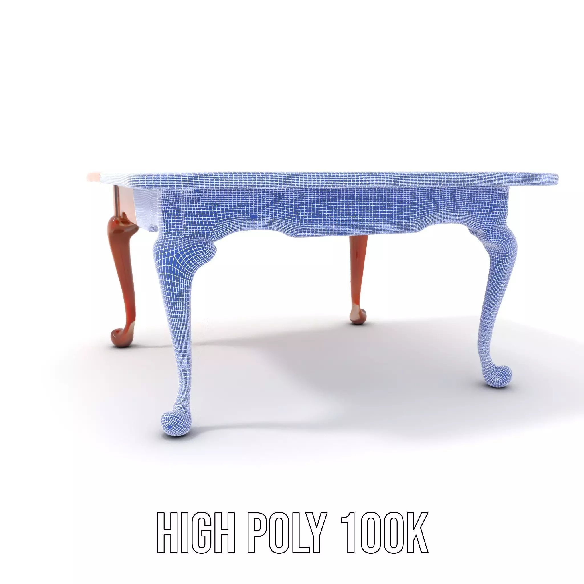 Elegant Cherrywood Table model pack Low-poly 3D model_4