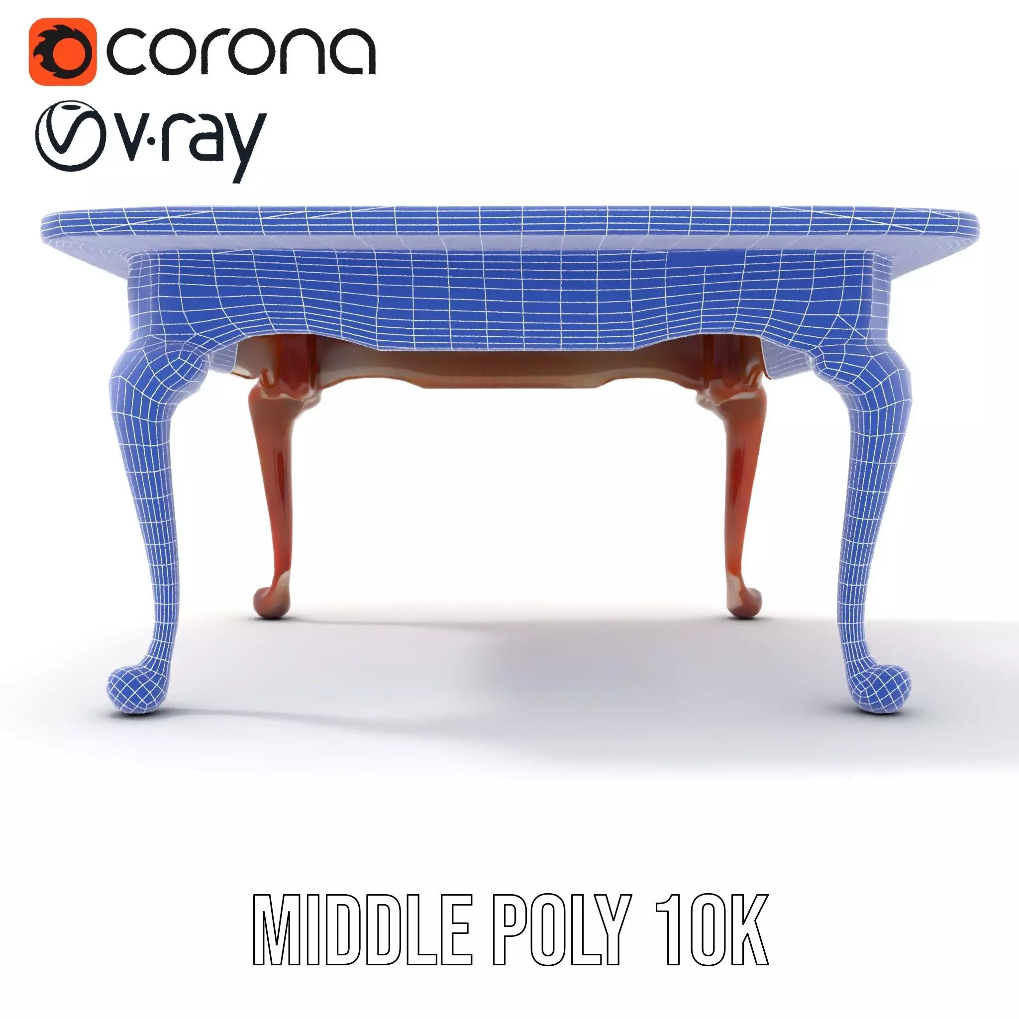 Elegant Cherrywood Table model pack Low-poly 3D model_23