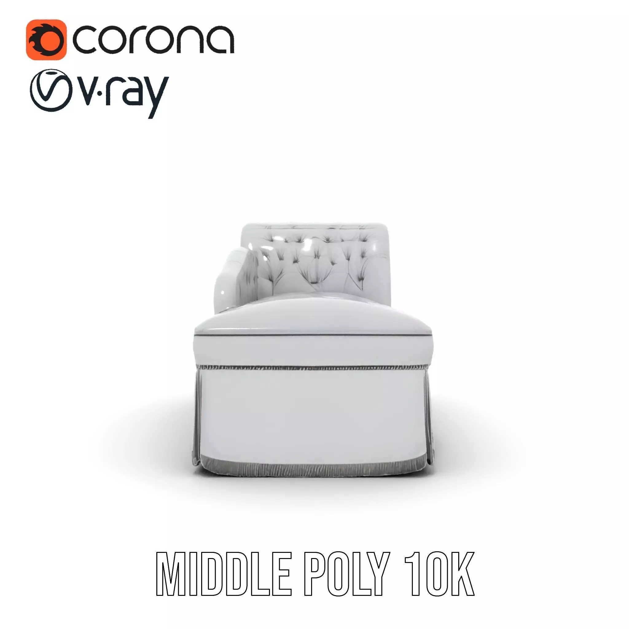 Elegant Gray Chaise model pack Low-poly 3D model_13