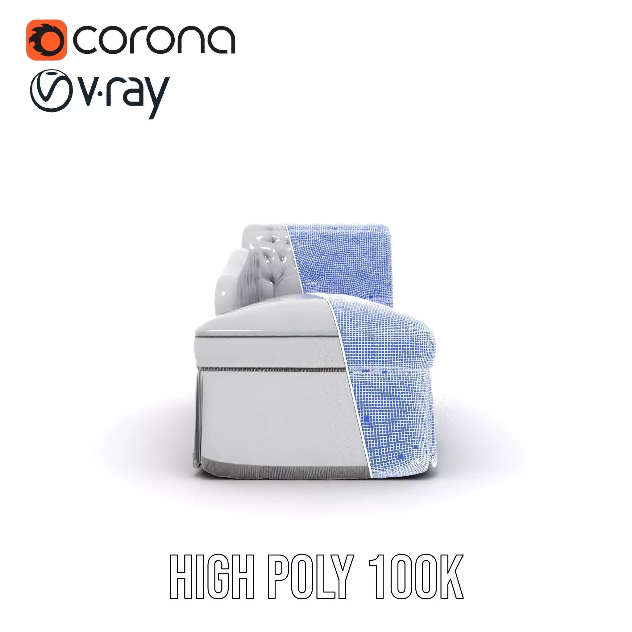 Elegant Gray Chaise model pack Low-poly 3D model_34