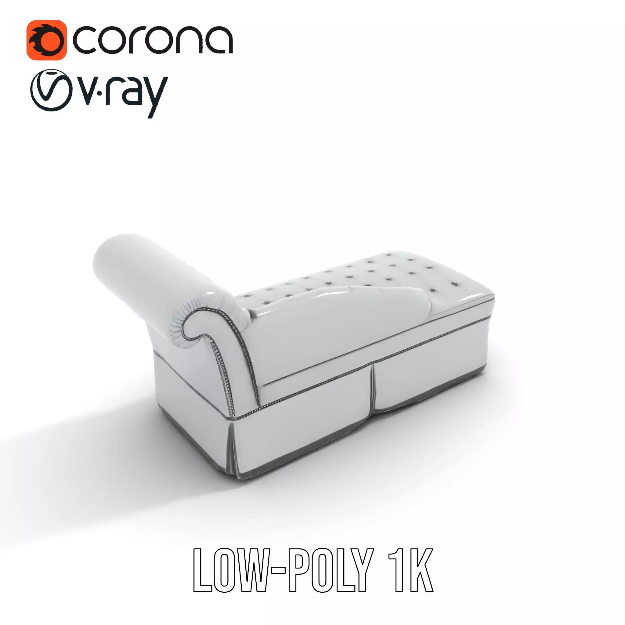 Elegant Gray Chaise model pack Low-poly 3D model_14