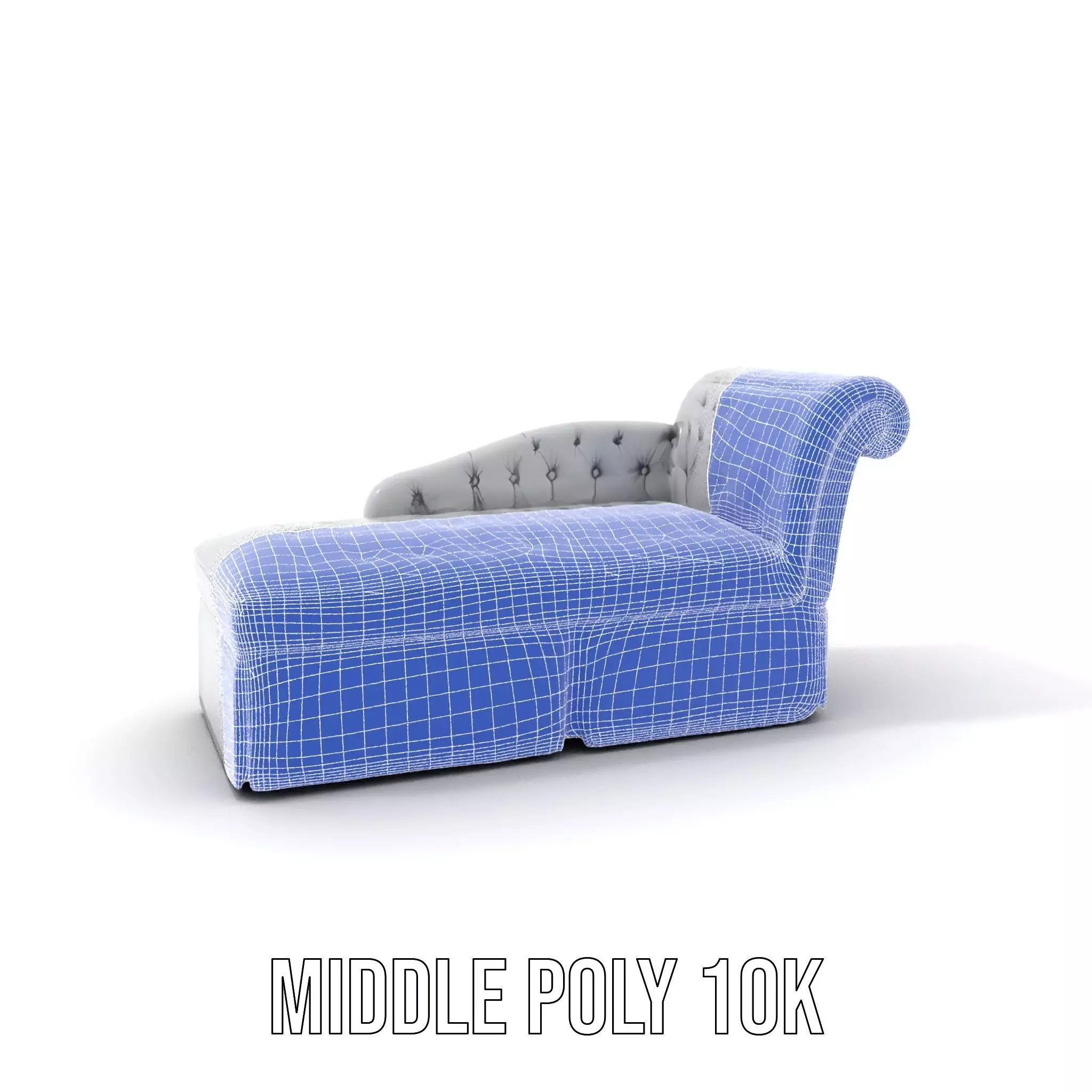 Elegant Gray Chaise model pack Low-poly 3D model_16