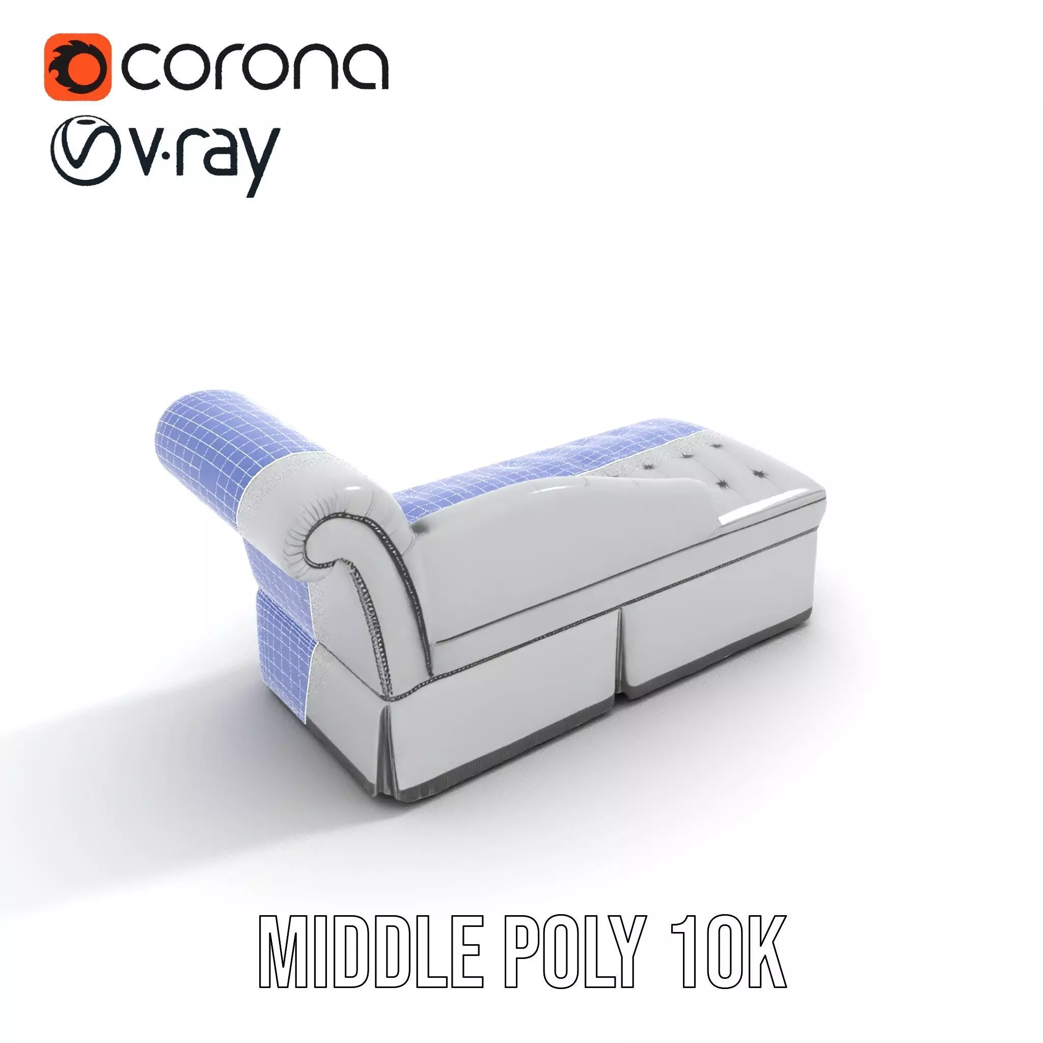 Elegant Gray Chaise model pack Low-poly 3D model_29