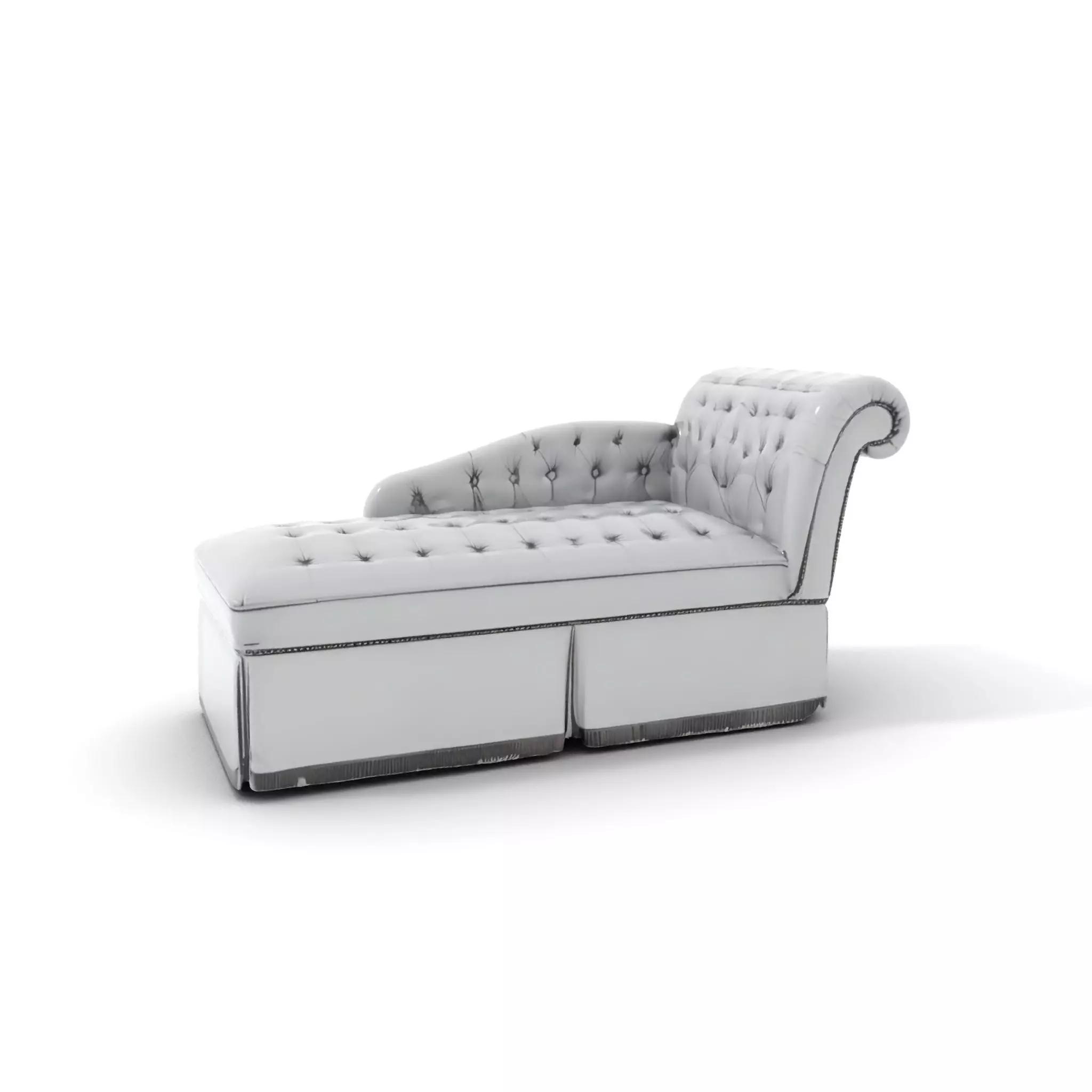 Elegant Gray Chaise model pack Low-poly 3D model_0