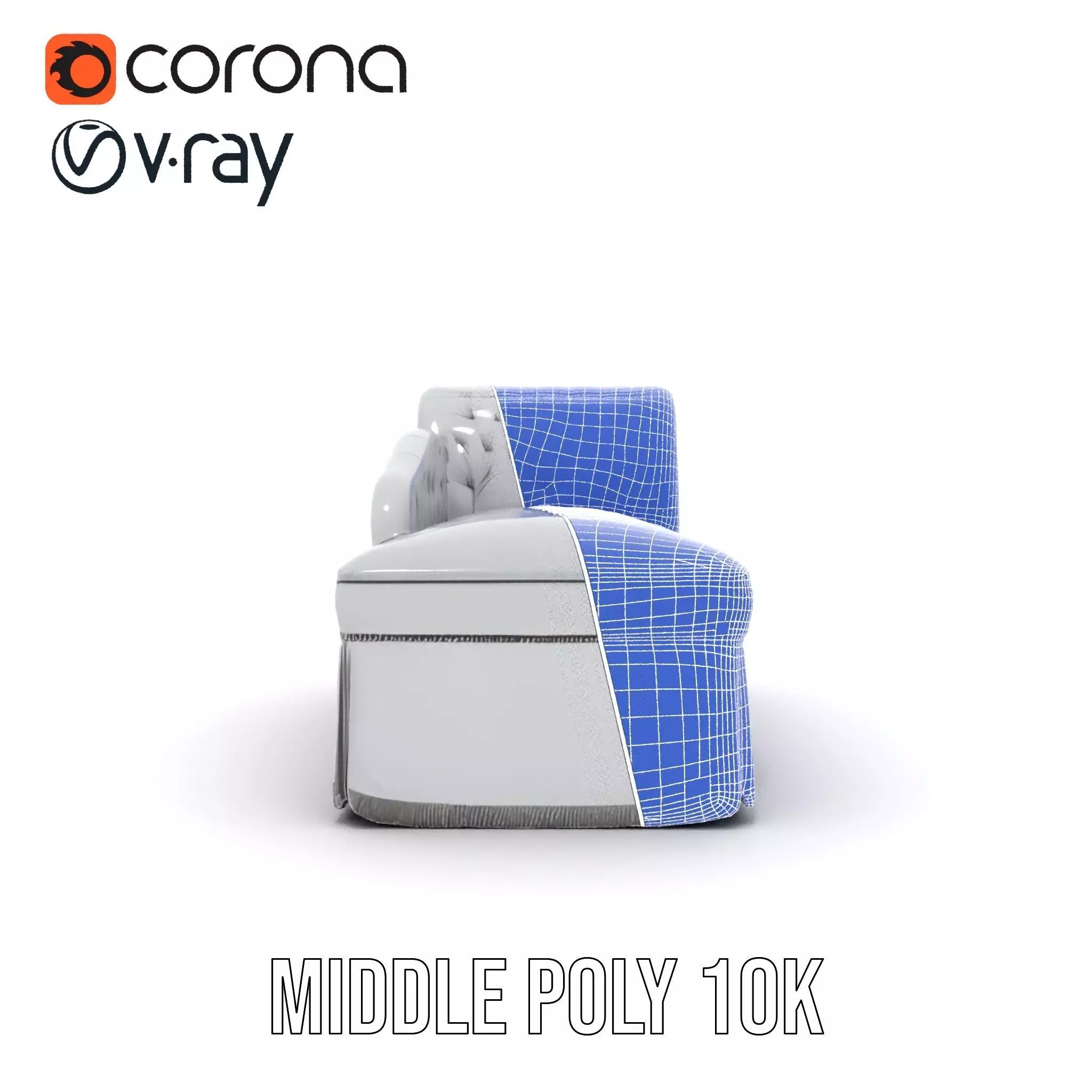 Elegant Gray Chaise model pack Low-poly 3D model_21