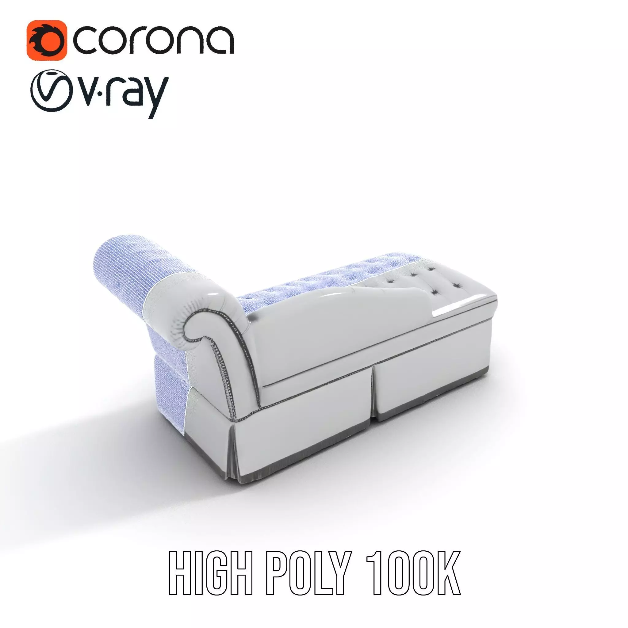 Elegant Gray Chaise model pack Low-poly 3D model_31