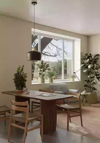 Minimalist Apartment Interior 3D model 3