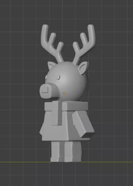 Nosed Reindeer 3D print model_3