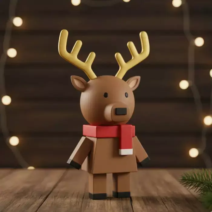 Nosed Reindeer 3D print model_0