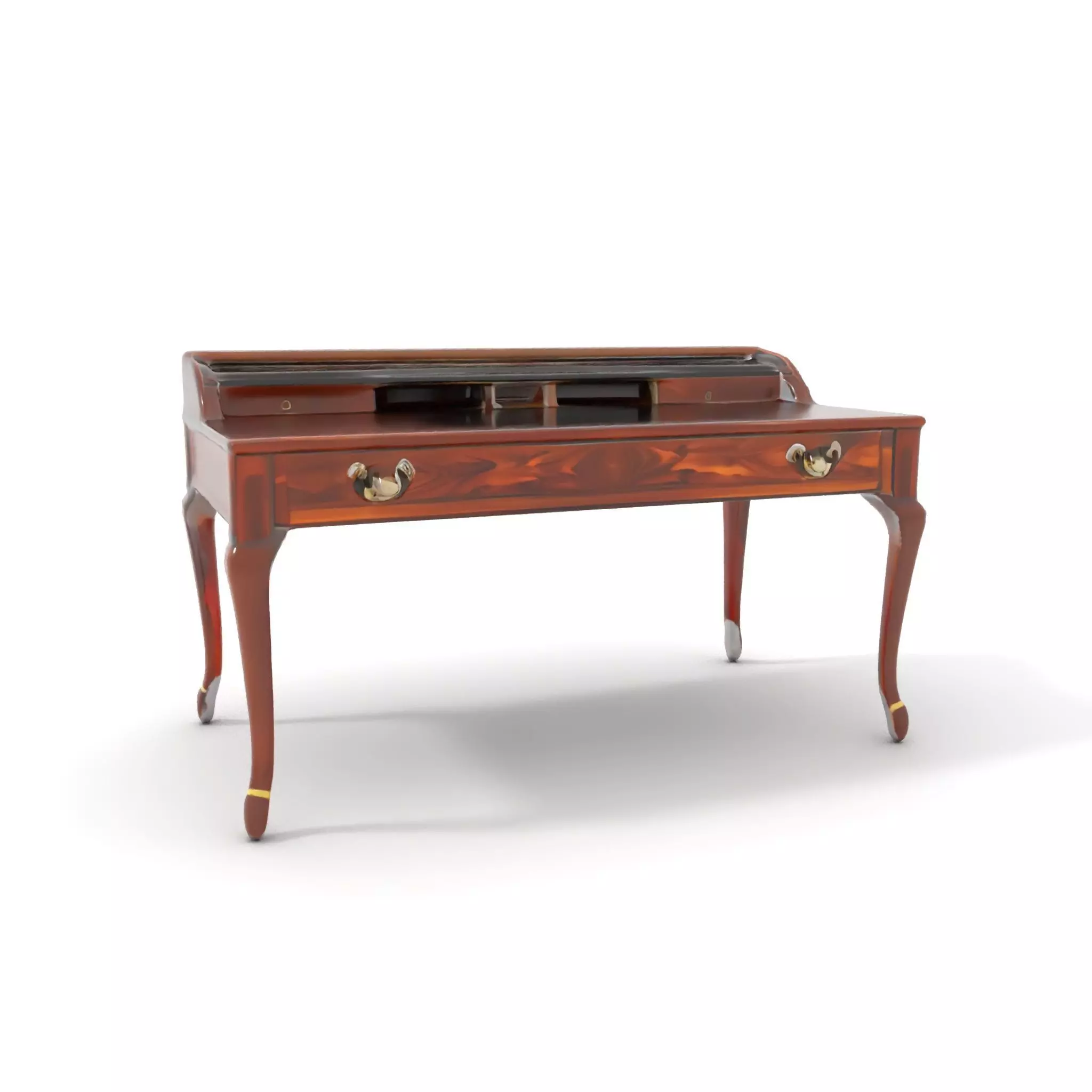 Classic Mahogany Desk model pack Low-poly 3D model_5