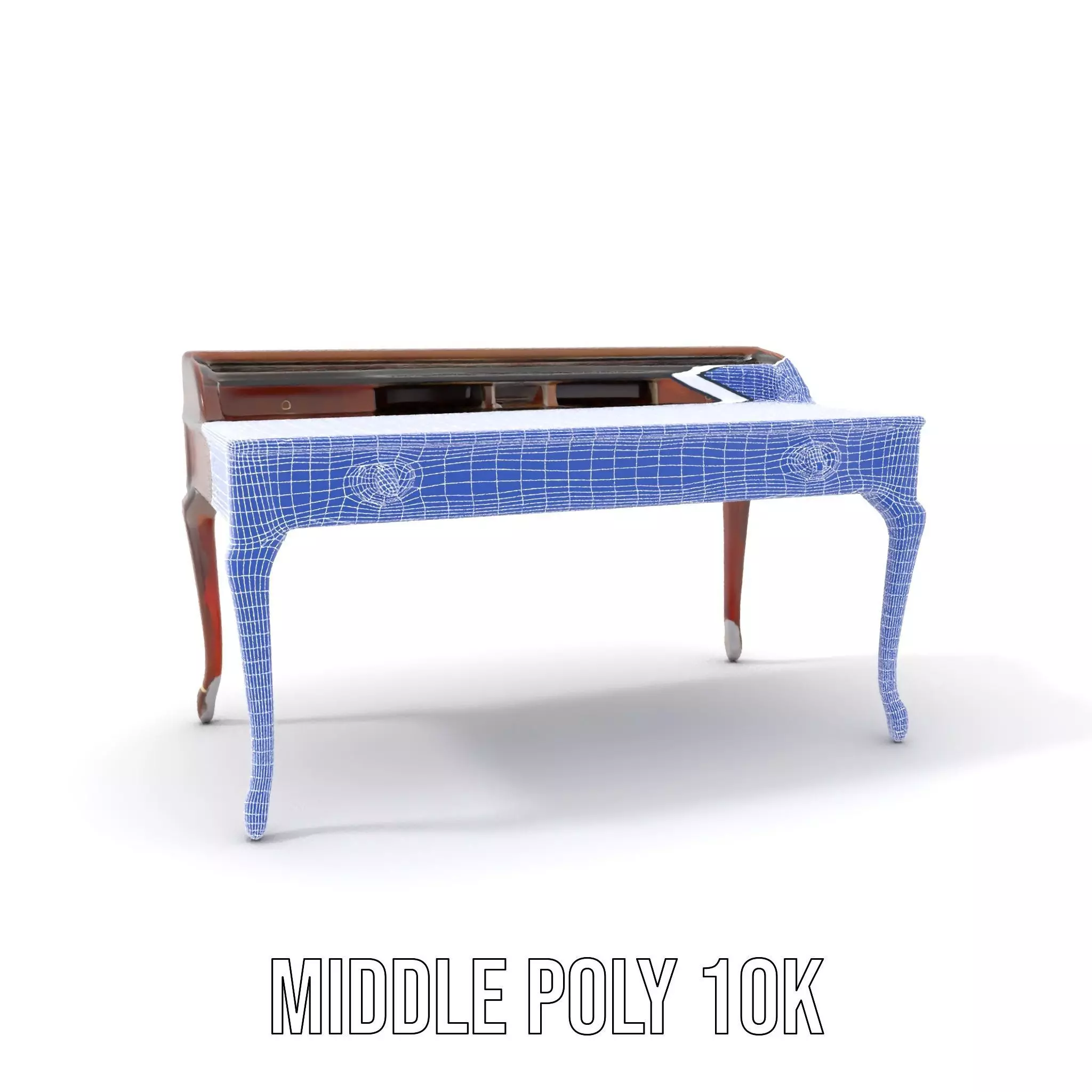 Classic Mahogany Desk model pack Low-poly 3D model_26