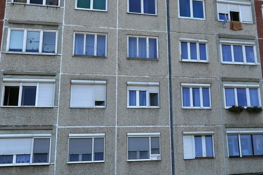 Panel Plattenbau Block Building Architectural Modular Set Low-poly 3D model_7