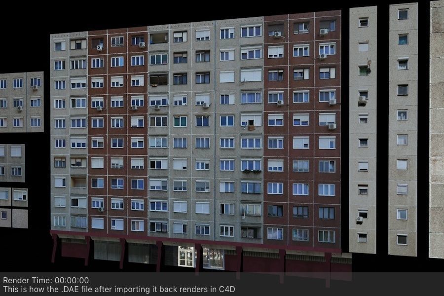 Panel Plattenbau Block Building Architectural Modular Set Low-poly 3D model_12