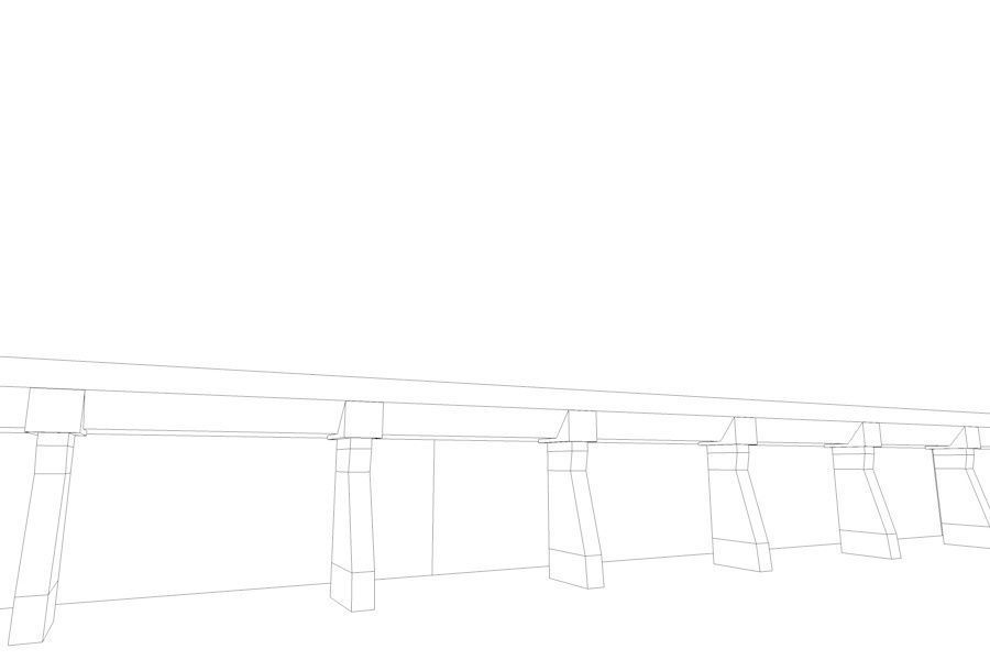 Panel Plattenbau Block Building Architectural Modular Set Low-poly 3D model_17