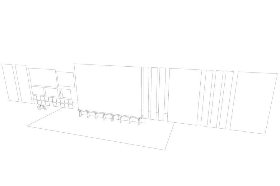 Panel Plattenbau Block Building Architectural Modular Set Low-poly 3D model_18