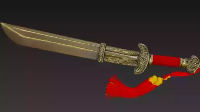 Traditional Chinese Jian 3D Model