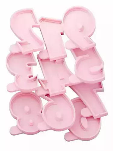 3D Printable Mold Set Separated Numbers 10cm