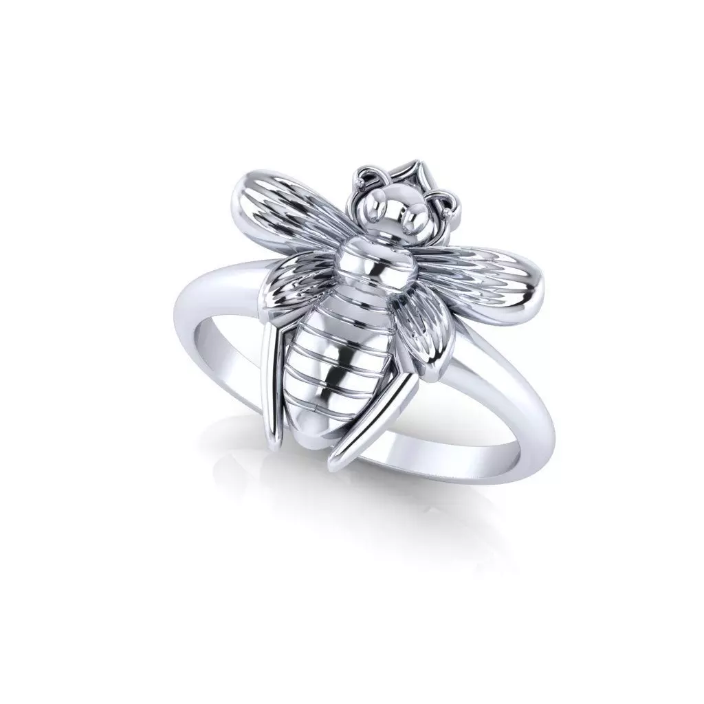 Golden Fly Ring Size 55 3D ready to print 3D print model_2