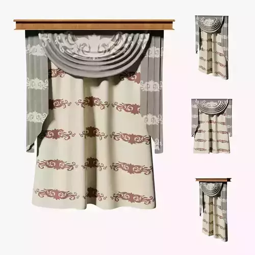 Deco Curtains Baroque Series DoubleFlower LT1 N4