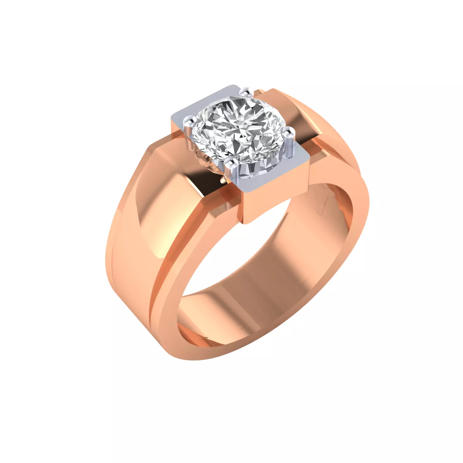 Mens Ring Render 3dm STL MTL SLC JCD OBJ FBX Details 3D print model_3