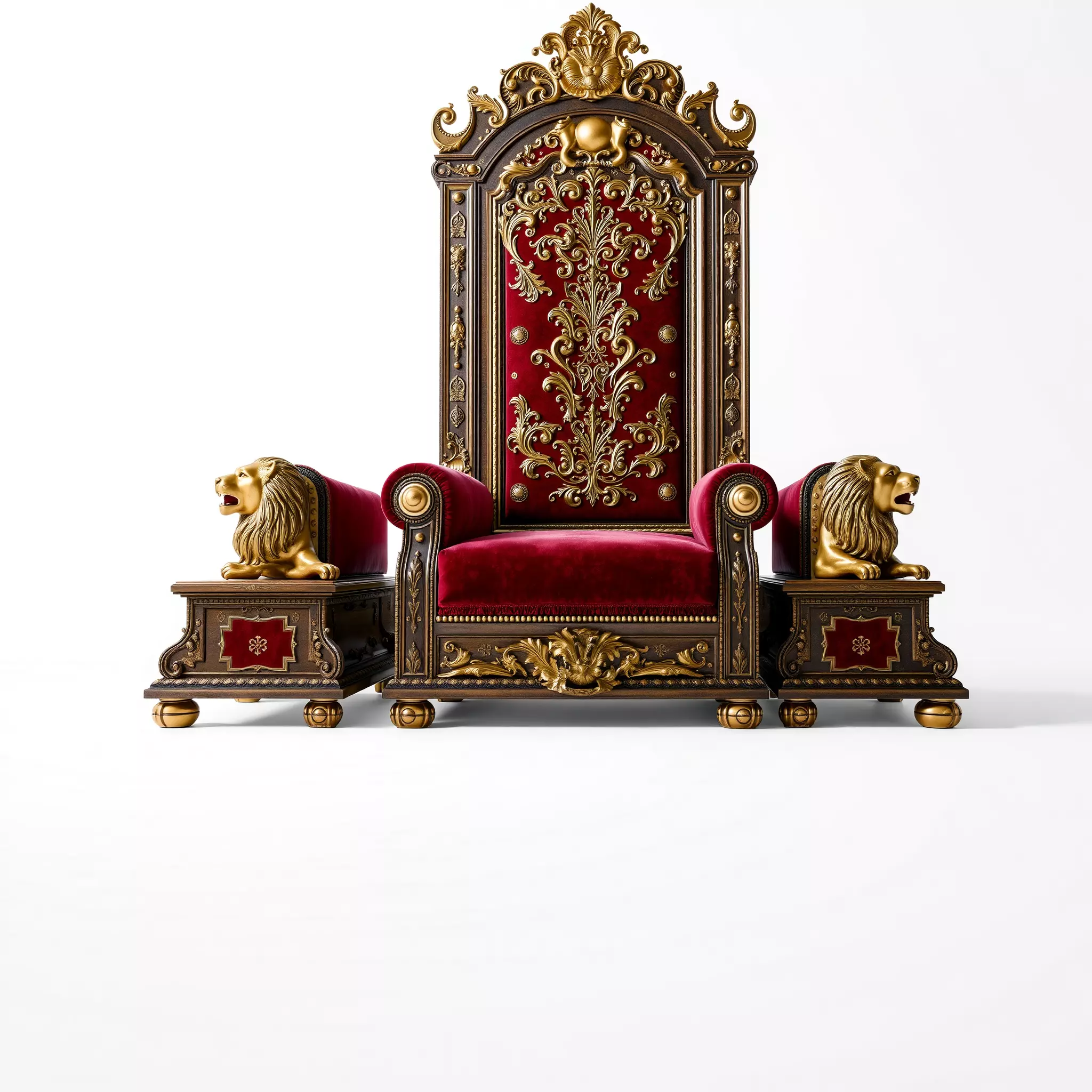 Royal Red Throne model pack Low-poly 3D model_2