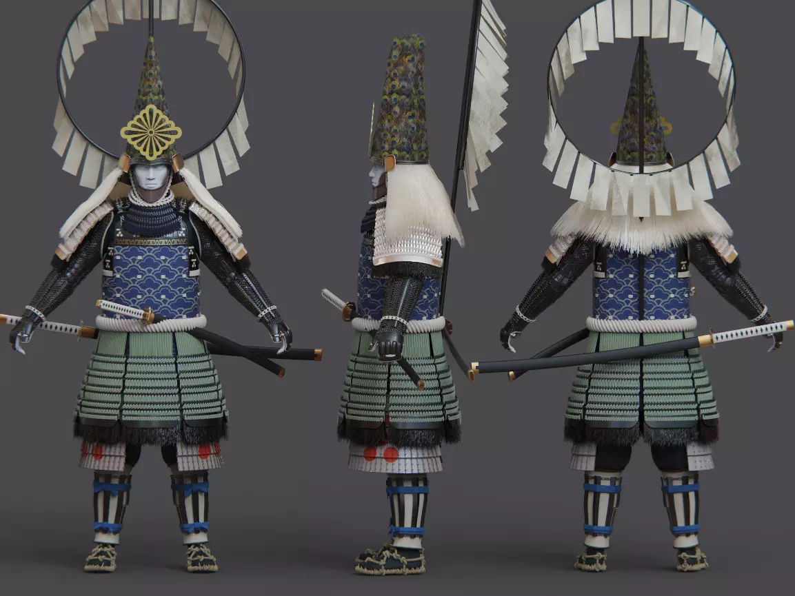 06-ancient japanese armor 3D model_14