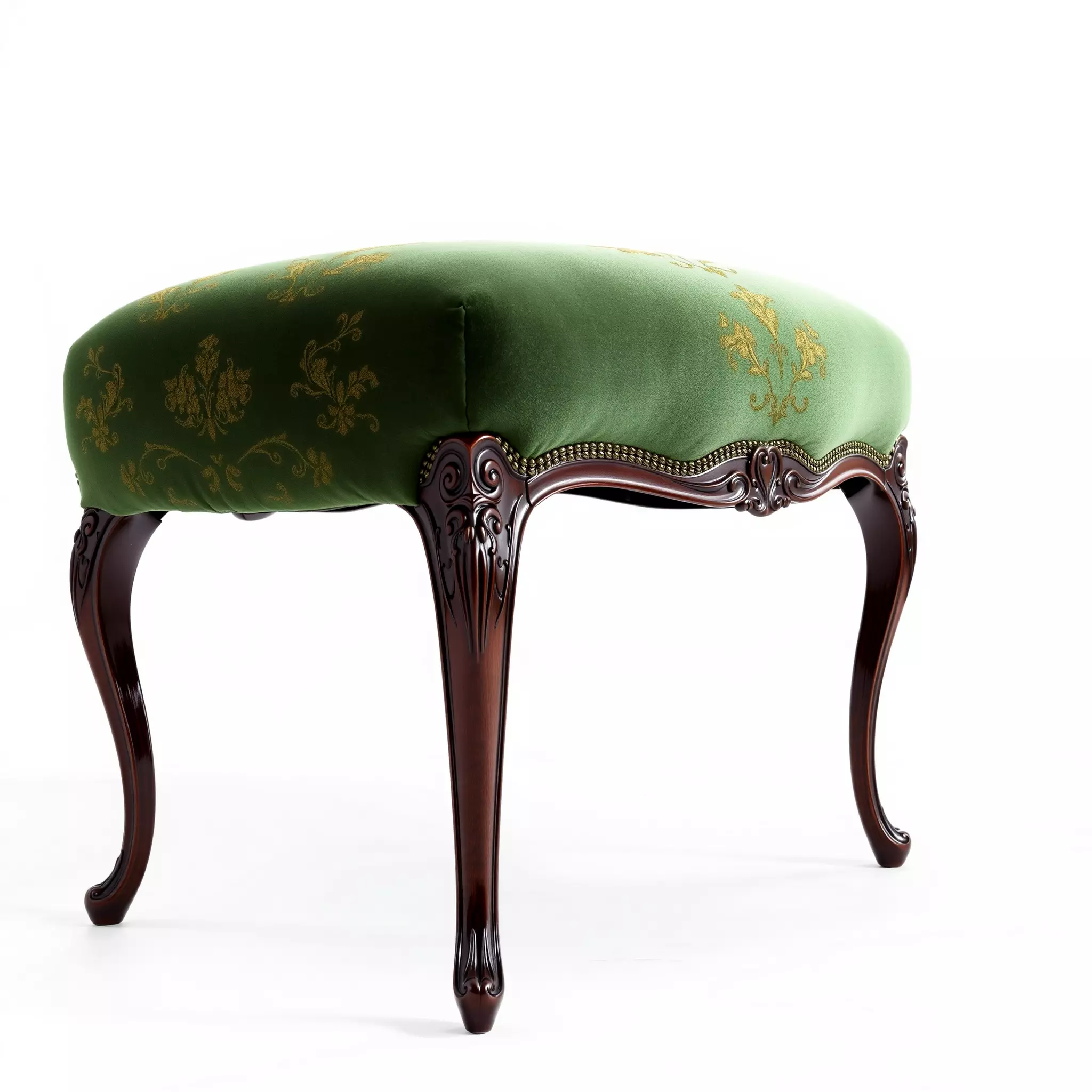 Elegant Green Ottoman model pack Low-poly 3D model_2