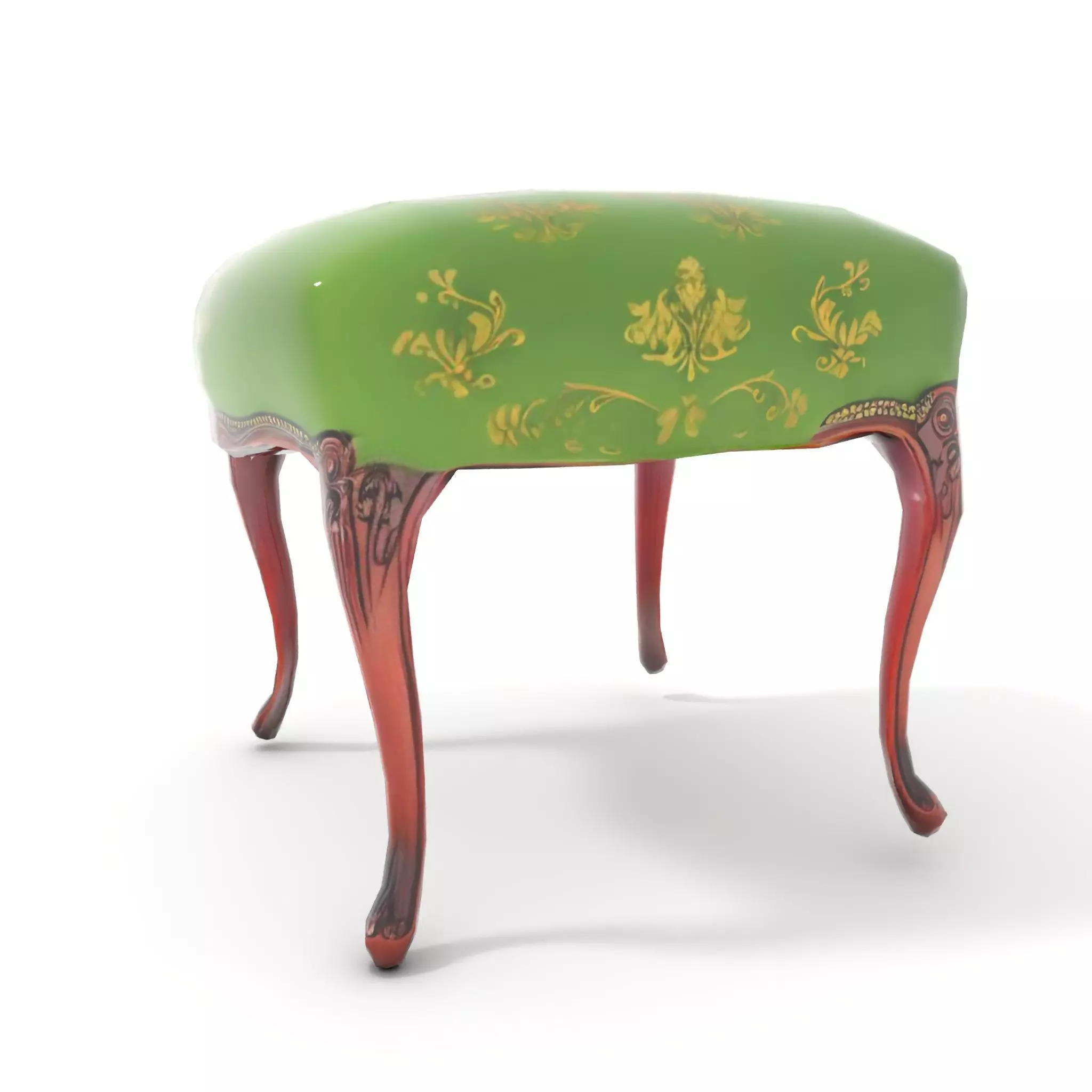 Elegant Green Ottoman model pack Low-poly 3D model_7