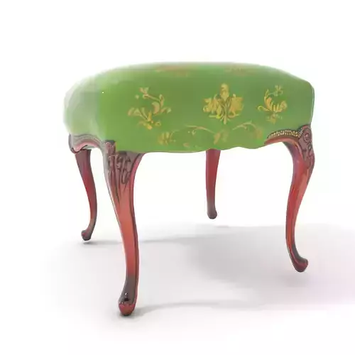 Elegant Green Ottoman model pack