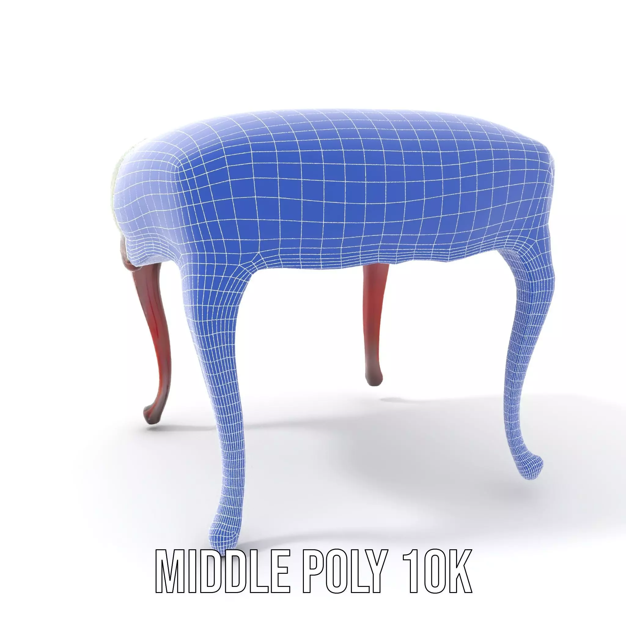 Elegant Green Ottoman model pack Low-poly 3D model_26