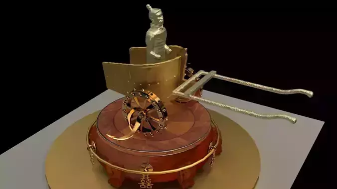 Chinese  chariot with warrior 