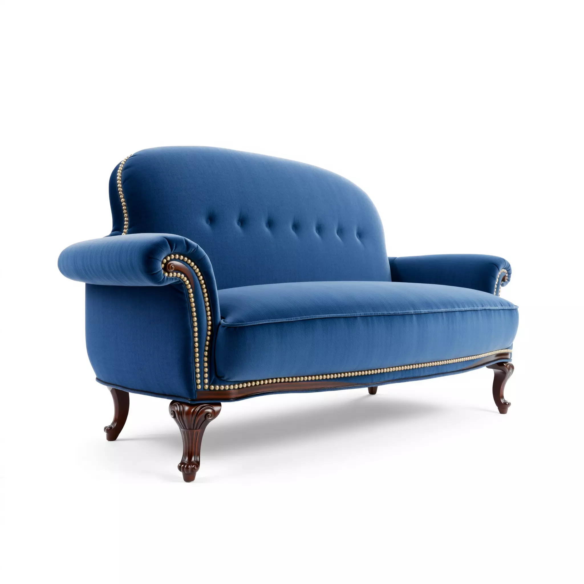 Elegant Blue Sofa model pack Low-poly 3D model_2