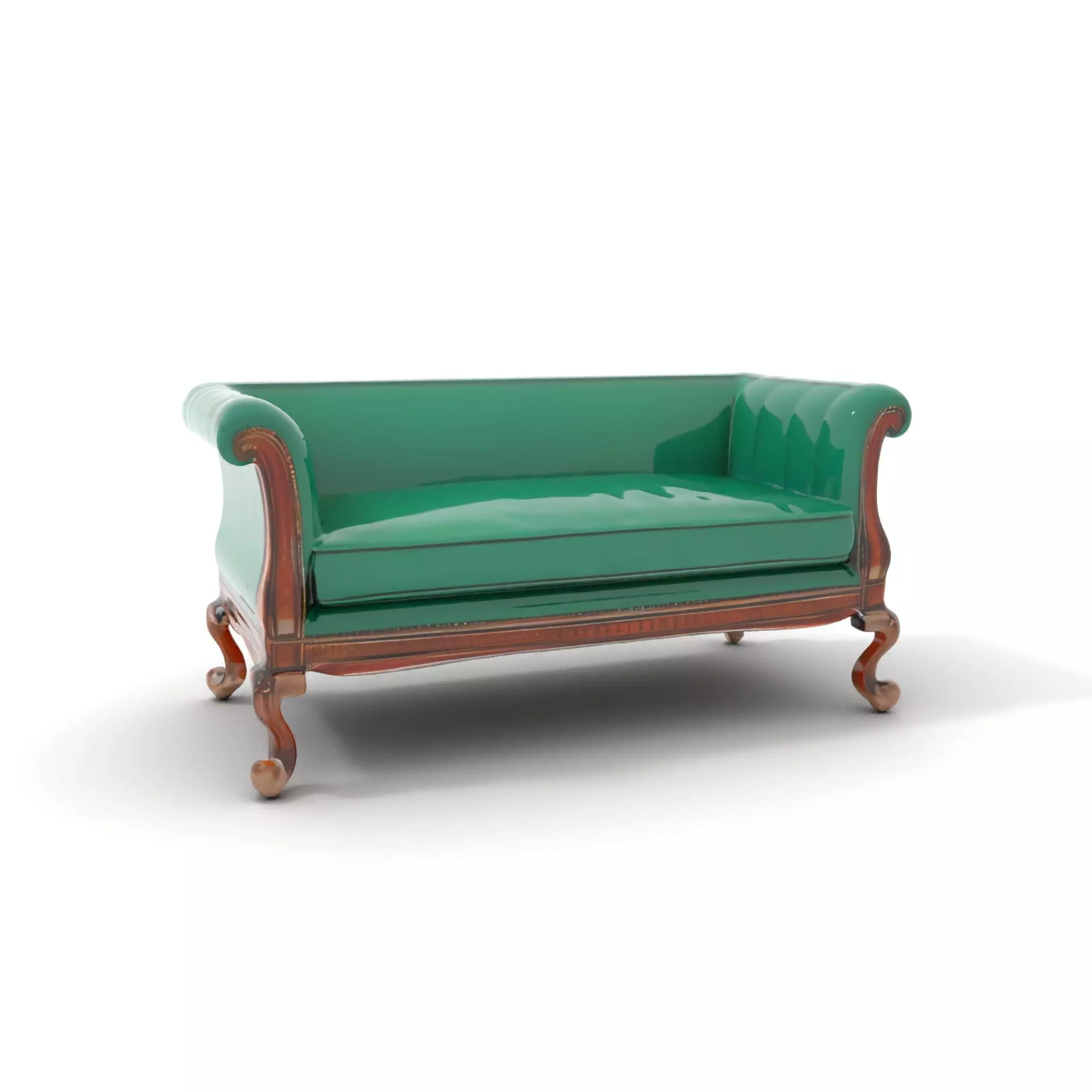 Elegant Emerald Sofa model pack Low-poly 3D model_0