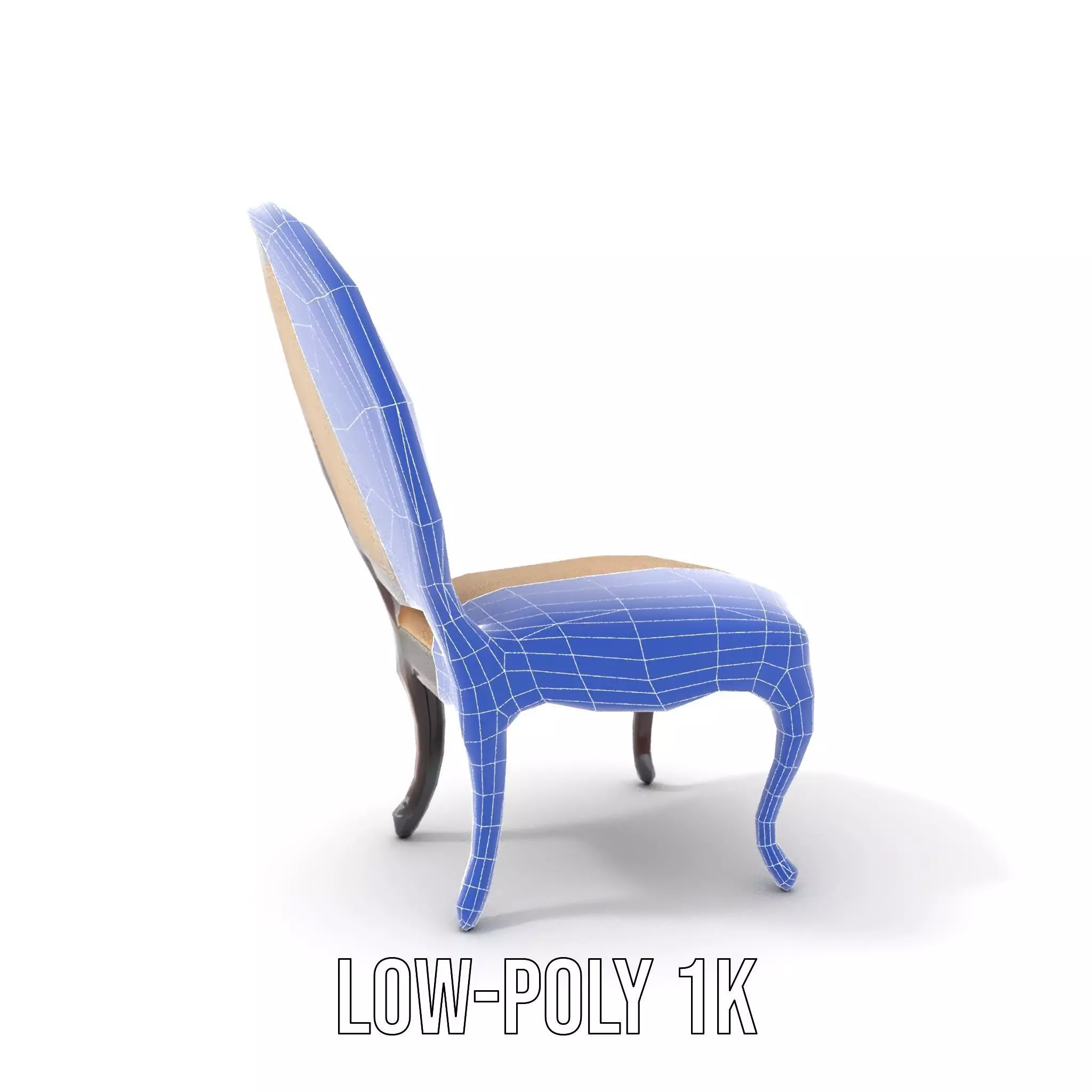 Regal Walnut Chair model pack Low-poly 3D model_16