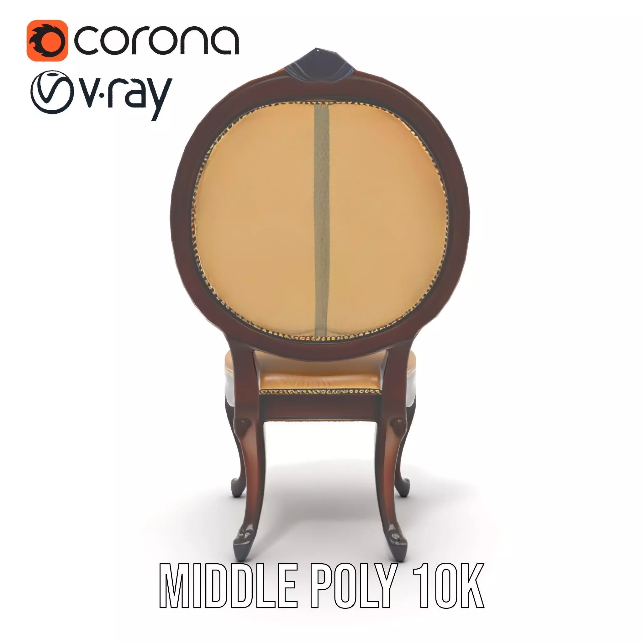 Regal Walnut Chair model pack Low-poly 3D model_15