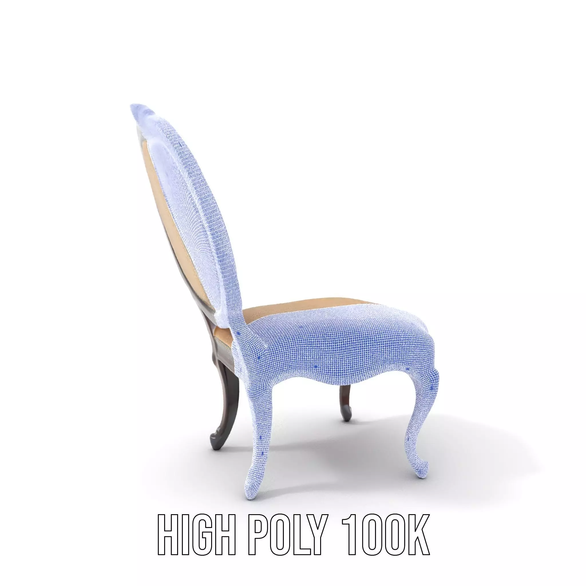 Regal Walnut Chair model pack Low-poly 3D model_4