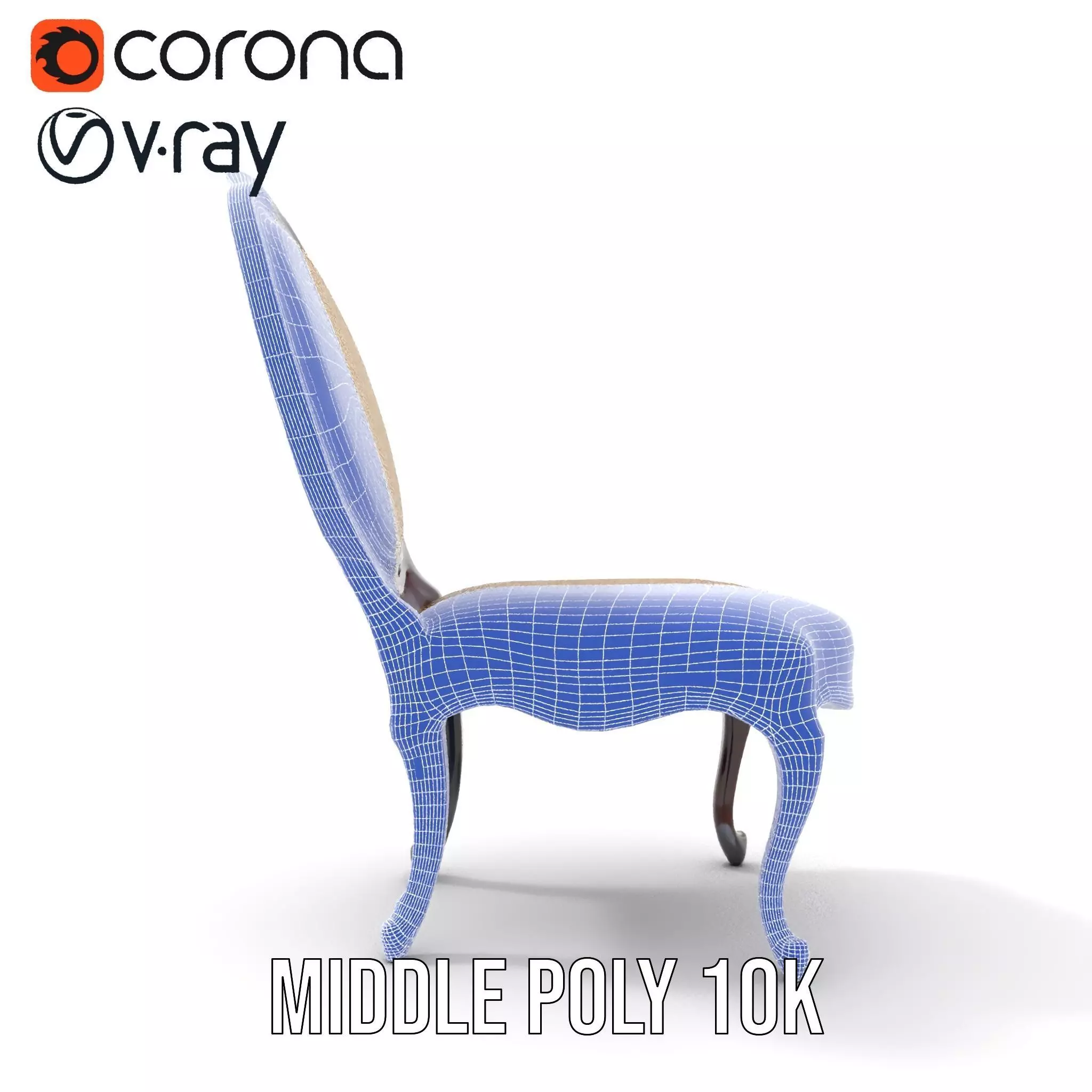 Regal Walnut Chair model pack Low-poly 3D model_21