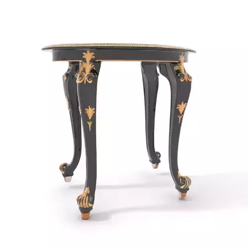 Elegant Black Mahogany Table model pack Low-poly 3D model