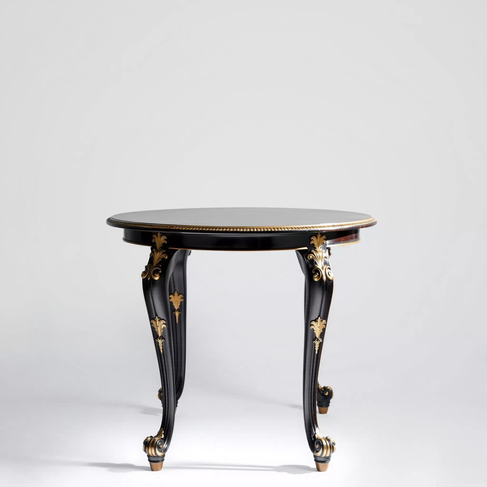Elegant Black Mahogany Table model pack Low-poly 3D model_2